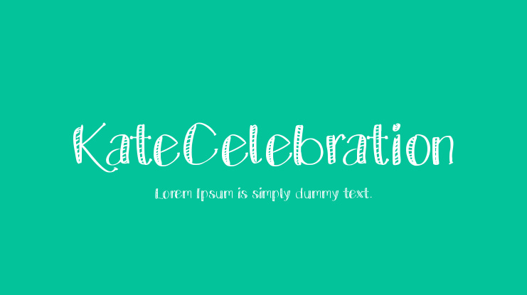 KateCelebration Font
