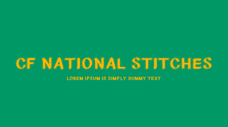 CF National Stitches Font