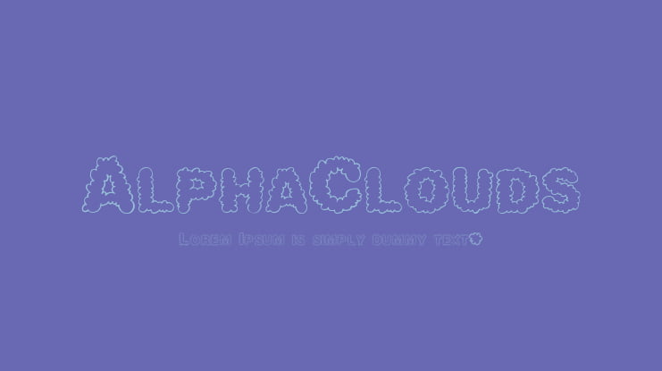 AlphaClouds Font