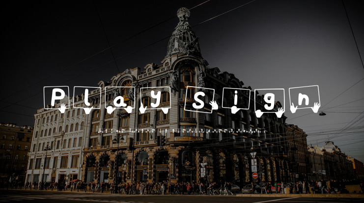 Play Sign Font