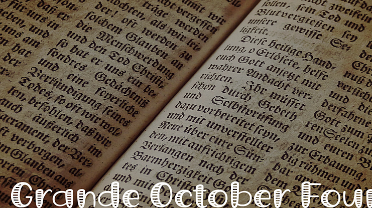 Grande October Four Font Family
