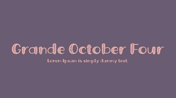 Grande October Four Font Family