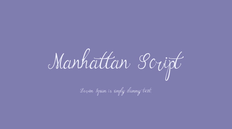 Manhattan Script Font