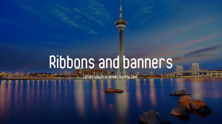 Ribbons and banners Font