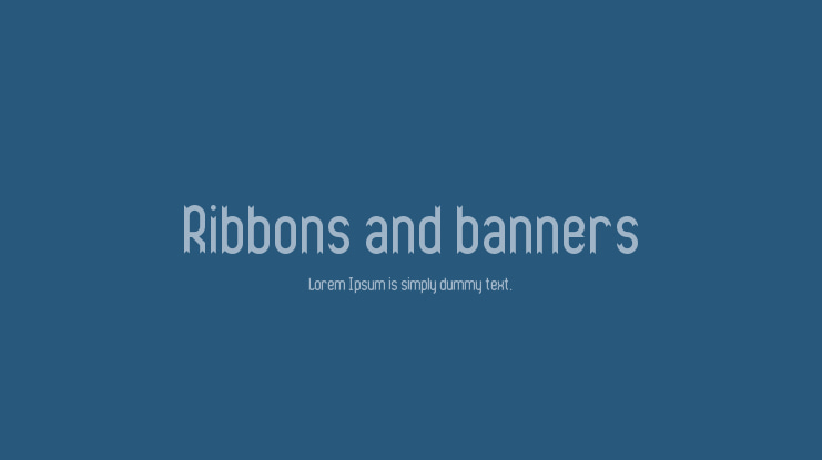 Ribbons and banners Font