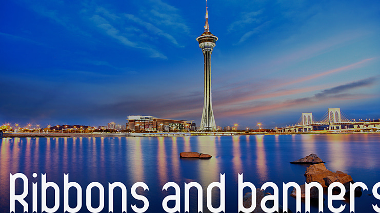 Ribbons and banners Font