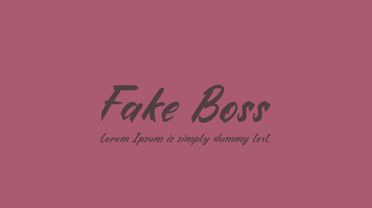 Fake Boss Font for Desktop &