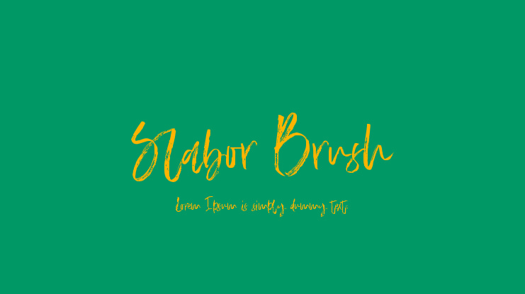 Slabor Brush Font