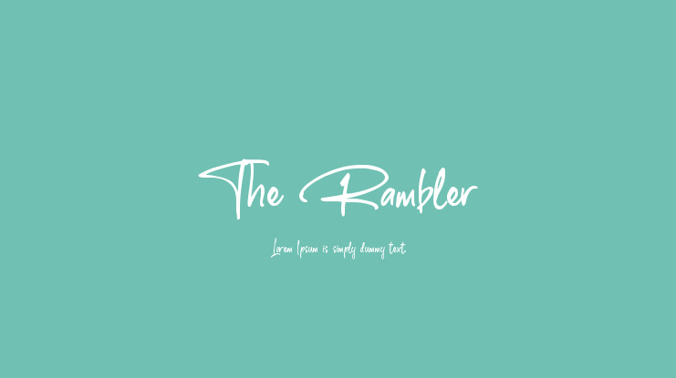 The Rambler Font