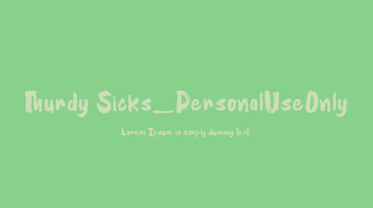 Thurdy Sicks_PersonalUseOnly Font