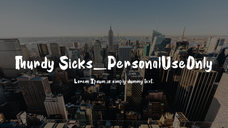 Thurdy Sicks_PersonalUseOnly Font