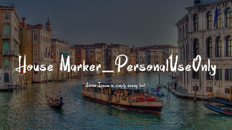 House Marker_PersonalUseOnly Font