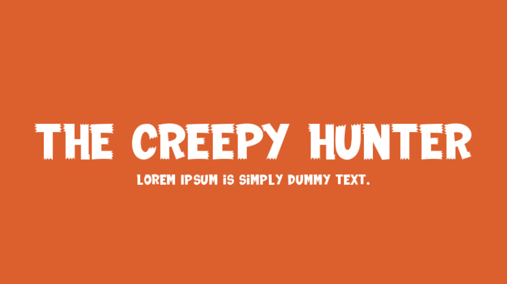 THE CREEPY HUNTER Font