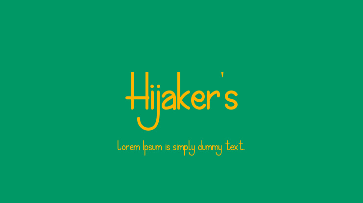 Hijaker's Font