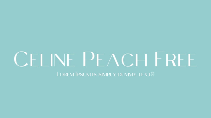 Celine Peach Free Font Family