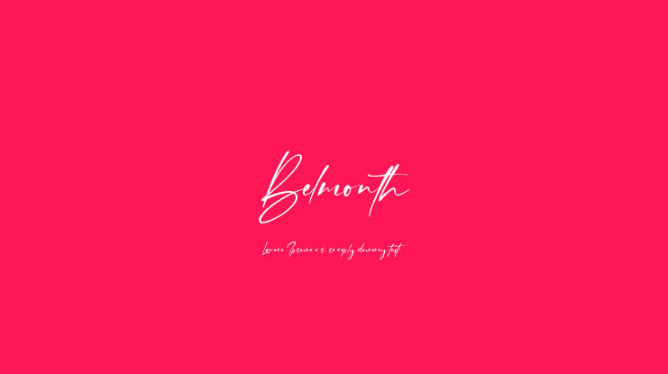 Belmonth Font