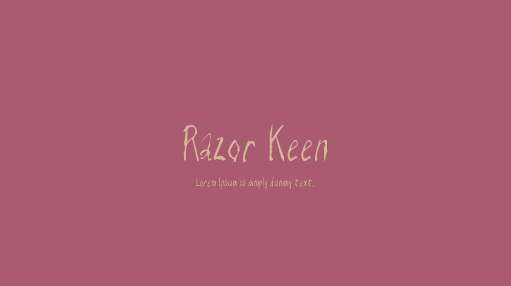 Razor Keen Font