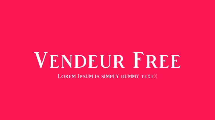 Vendeur Free Font Family