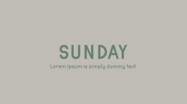 SUNDAY Font