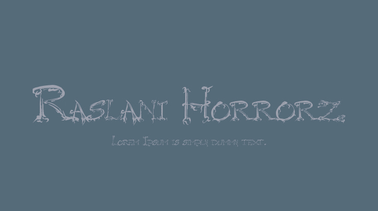 Raslani Horrorz Font