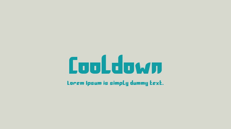 Cooldown Font