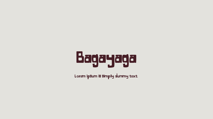 Bagayaga Font