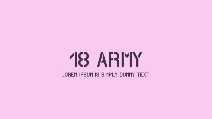 18 ARMY Font