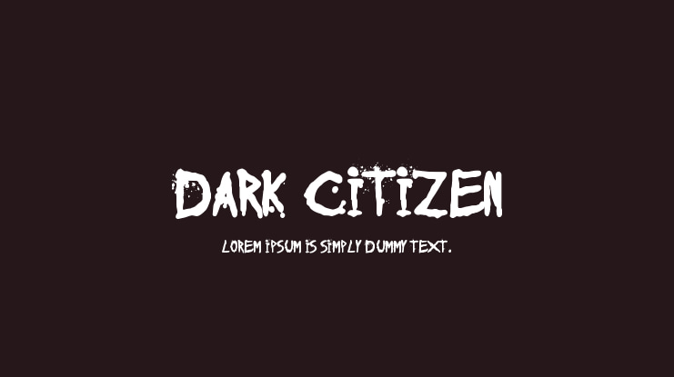 Dark Citizen Font