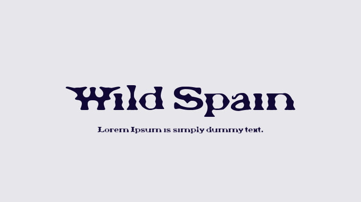 Wild Spain Font