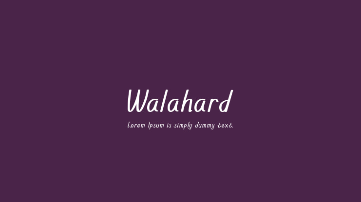 Walahard Font
