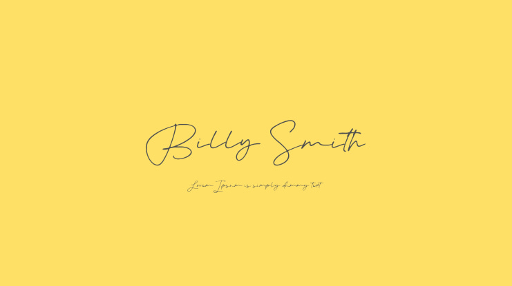 Billy Smith Font