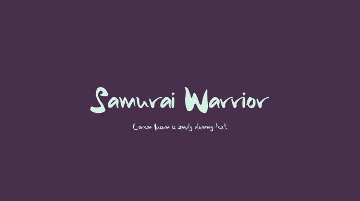 Samurai Warrior Font