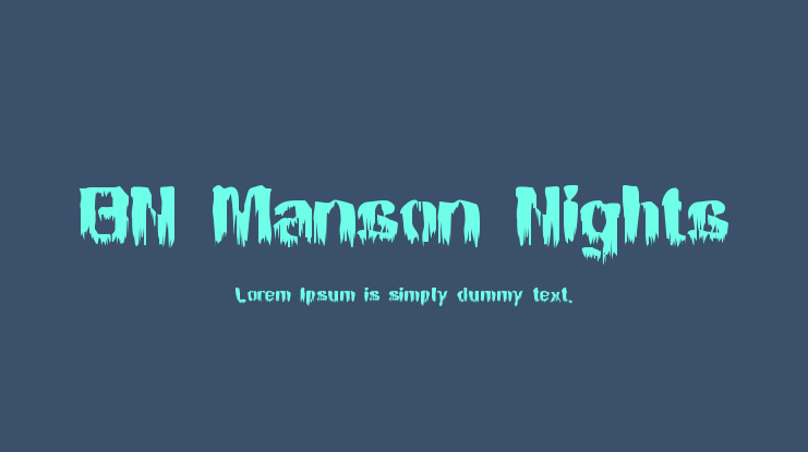 BN Manson Nights Font