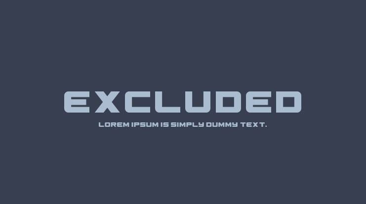 Excluded Font Family