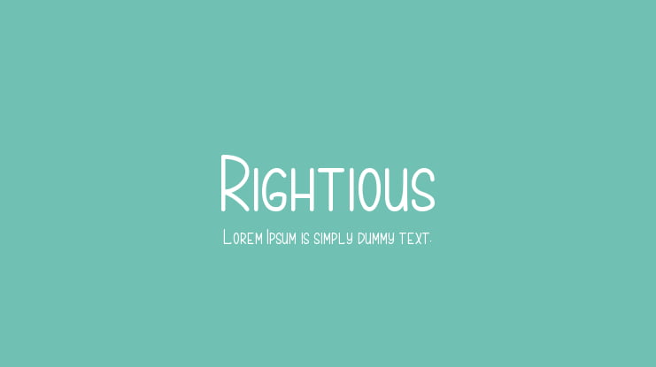 Rightious Font
