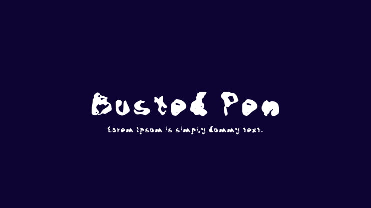 Busted Pen Font