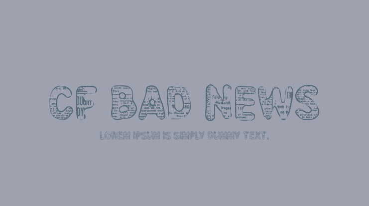 CF Bad News Font