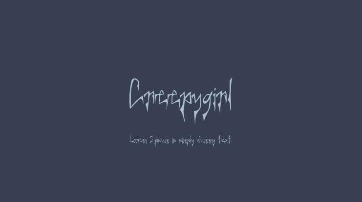 Creepygirl Font Family