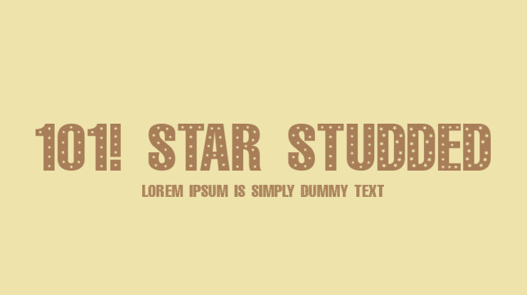 101! StaR StuDDeD Font