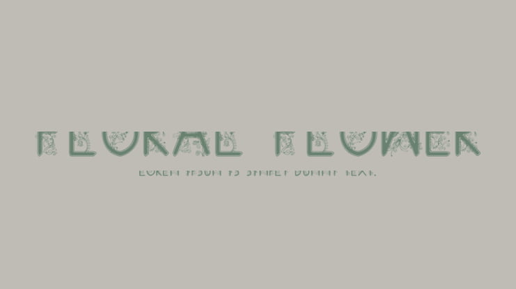 floral flower Font