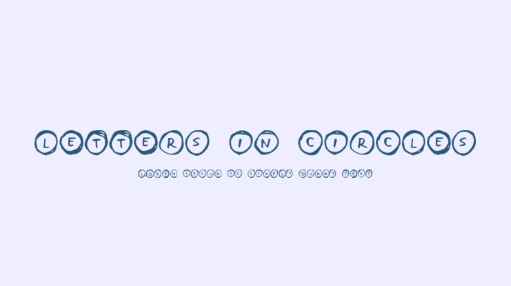 Letters in Circles Font Family