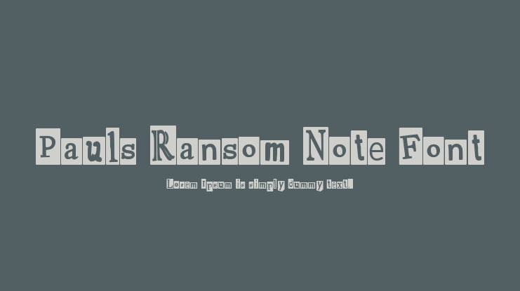 Pauls Ransom Note Font