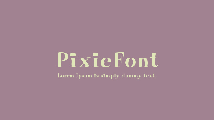 PixieFont Font