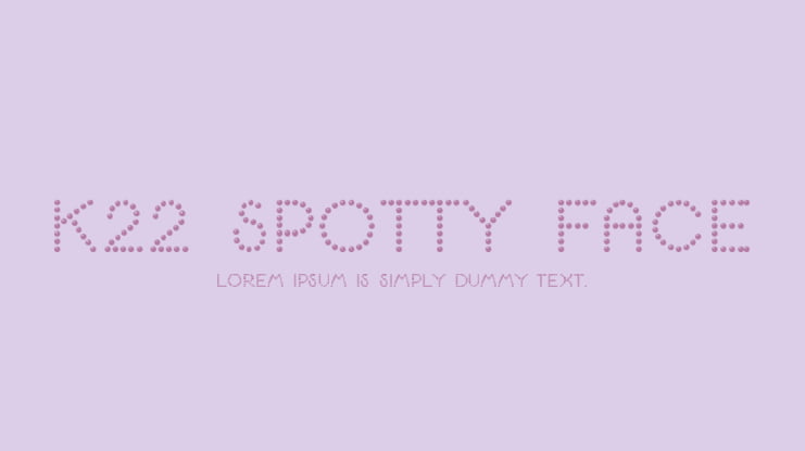 K22 Spotty Face Font