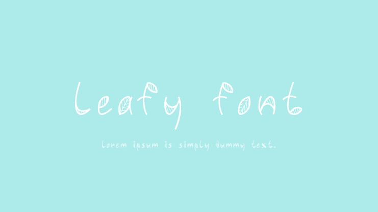 Leafy font