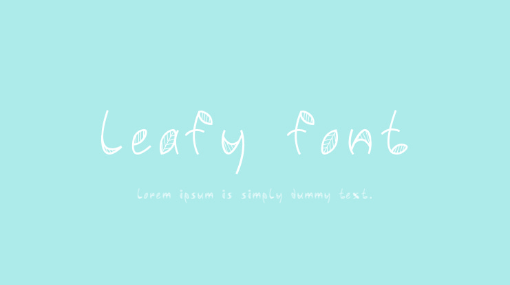 Leafy font