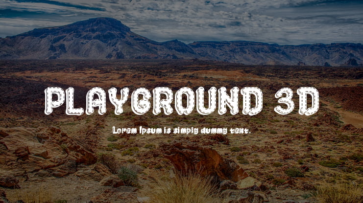 PLAYGROUND 3D Font Family
