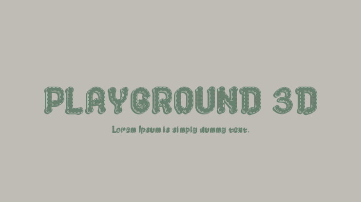PLAYGROUND 3D Font Family
