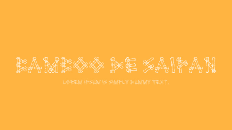 Bamboo de Saipan Font