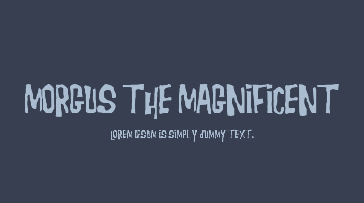 Morgus the Magnificent Font